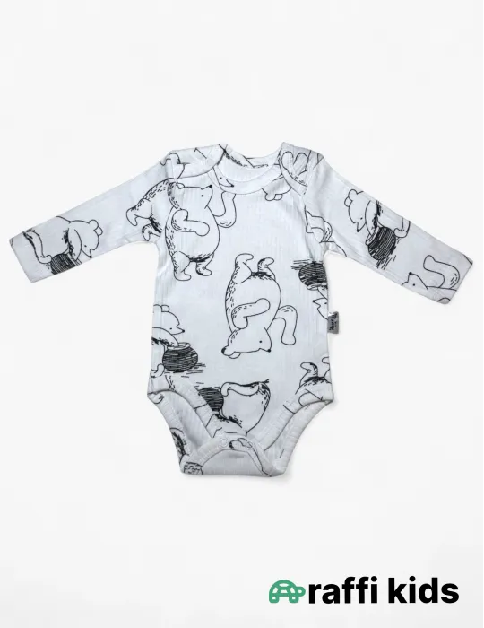 Bal axtaran ayı uzunqol body-türkiyə istehsalı pambıq uşaq geyimi|Raffikids