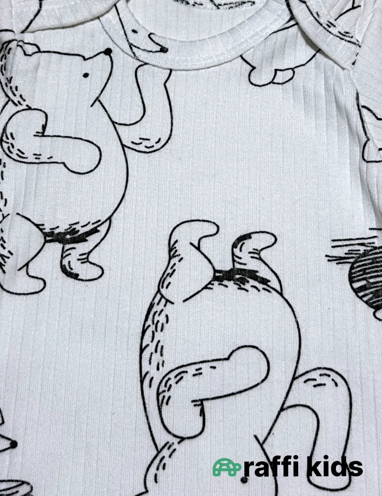 Bal axtaran ayı uzunqol body-türkiyə istehsalı pambıq uşaq geyimi|Raffikids