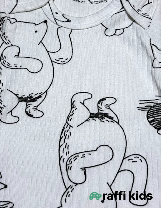 Bal axtaran ayı uzunqol body-türkiyə istehsalı pambıq uşaq geyimi|Raffikids