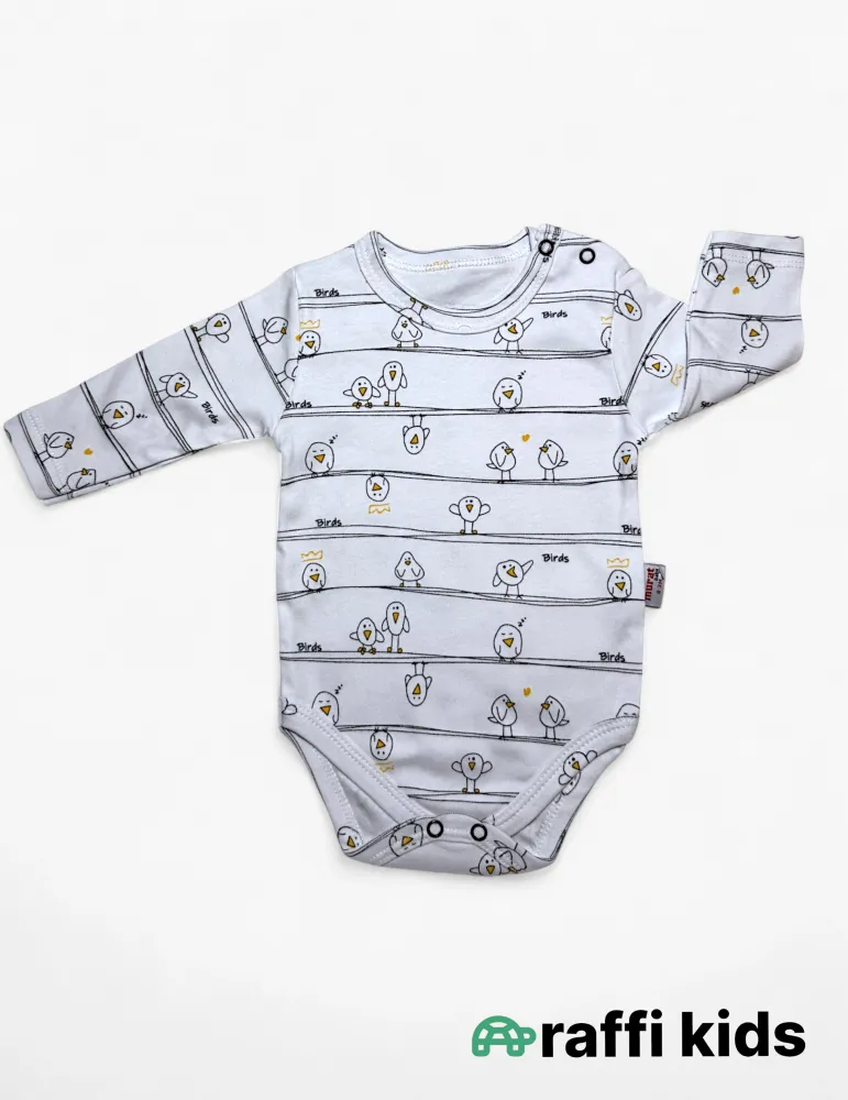 Sərçələr uzunqol body - türkiyə istehsalı pambıq uşaq geyimi|Raffikids