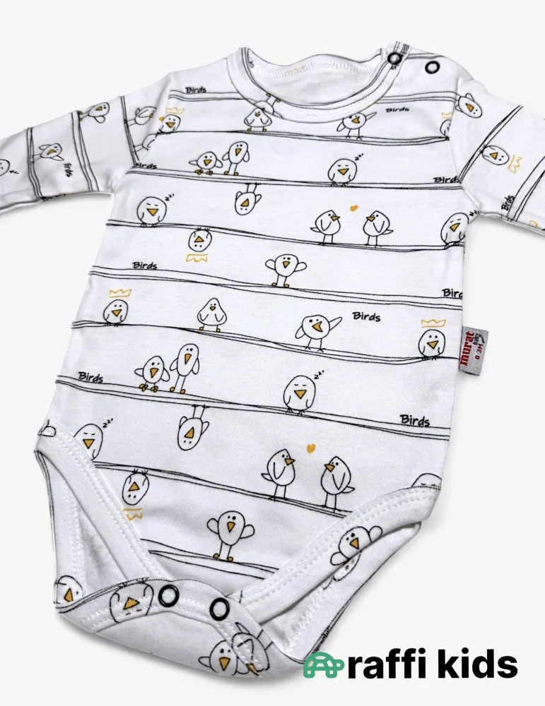 Sərçələr uzunqol body - türkiyə istehsalı pambıq uşaq geyimi|Raffikids