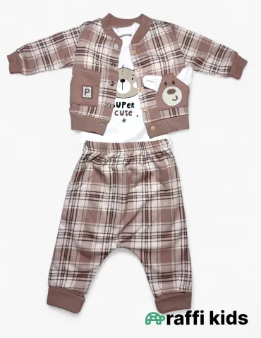 Super cute 3-lü dəst - türkiyə istehsalı pambıq uşaq geyimi|Raffikids 2