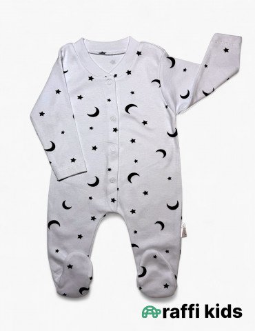 Ay ulduz ayaqı bağlı tulum - türkiyə istehsalı pambıq uşaq geyimi|Raffikids 2