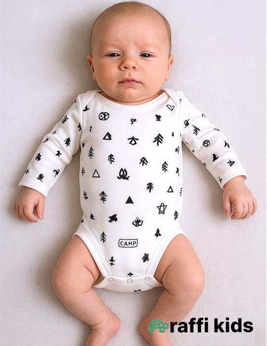 Camping uzunqol body - türkiyə istehsalı pambıq uşaq geyimi|Raffikids