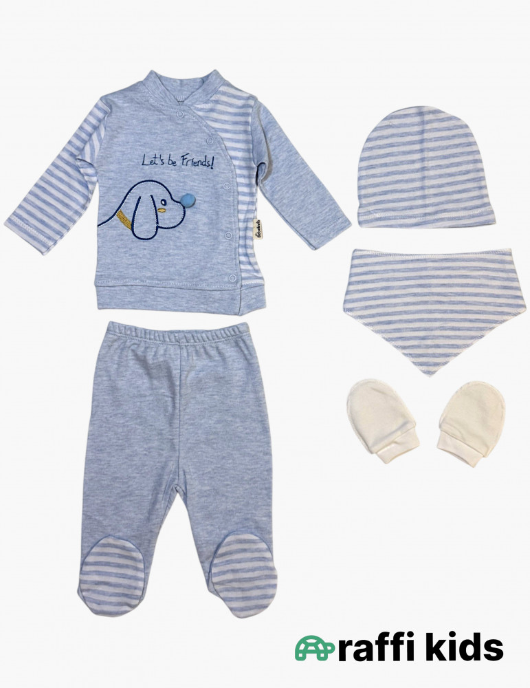 Lets be friend 5-li dəst -  türkiyə istehsalı pambıq uşaq geyimi|Raffikids