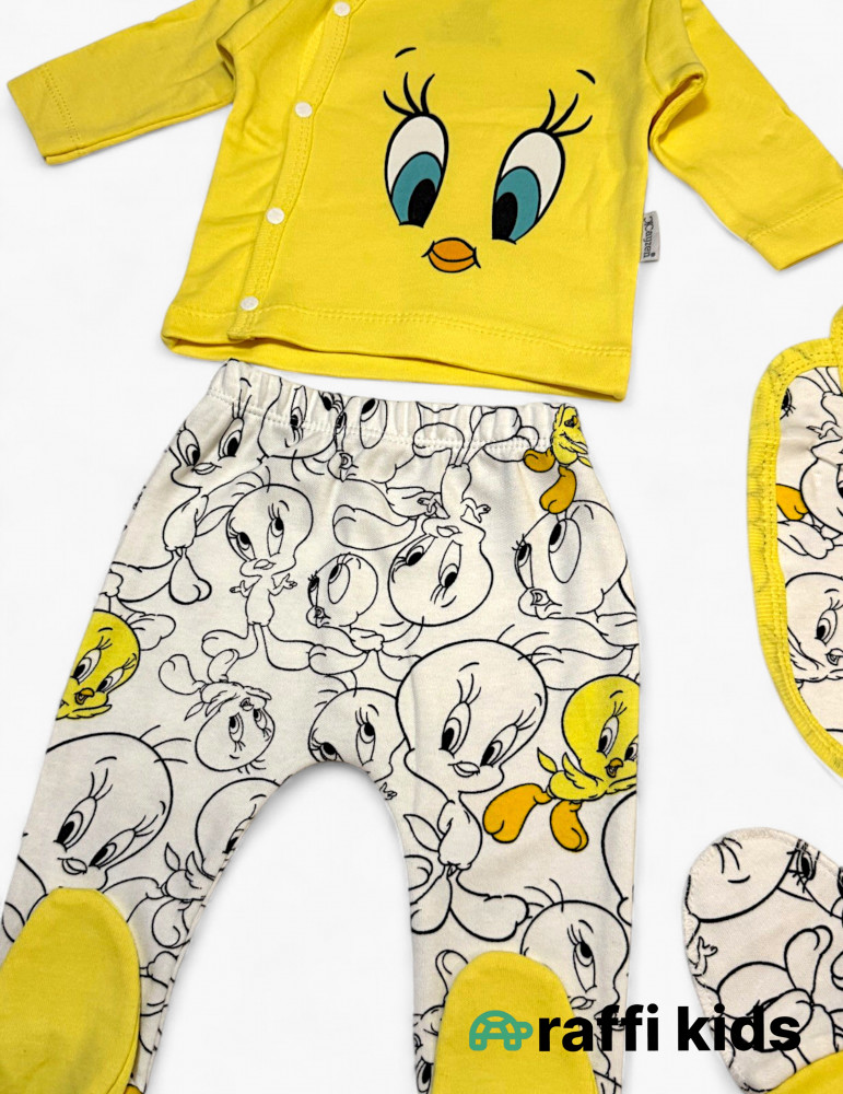 Tweety 5-li dəst - türkiyə istehsalı pambıq uşaq geyimi|Raffikids