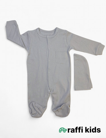 Cibli və papaqlı ayaqı bağlı tulum - türkiyə istehsalı pambıq uşaq geyimi|Raffikids 2