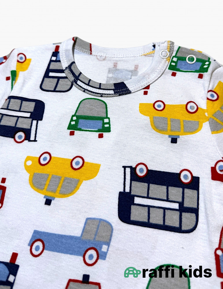 Maşınlar uzunqol body - türkiyə istehsalı pambıq uşaq geyimi|Raffikids