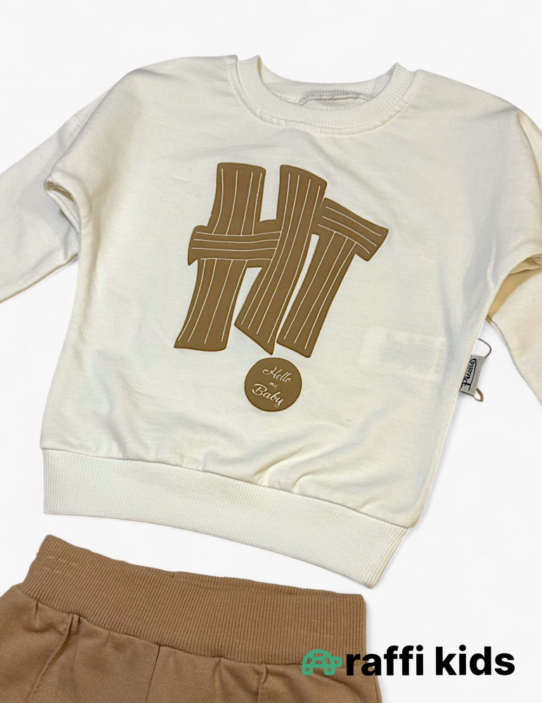 Hello my baby 2-li dəst - türkiyə istehsalı pambıq uşaq geyimi|Raffikids