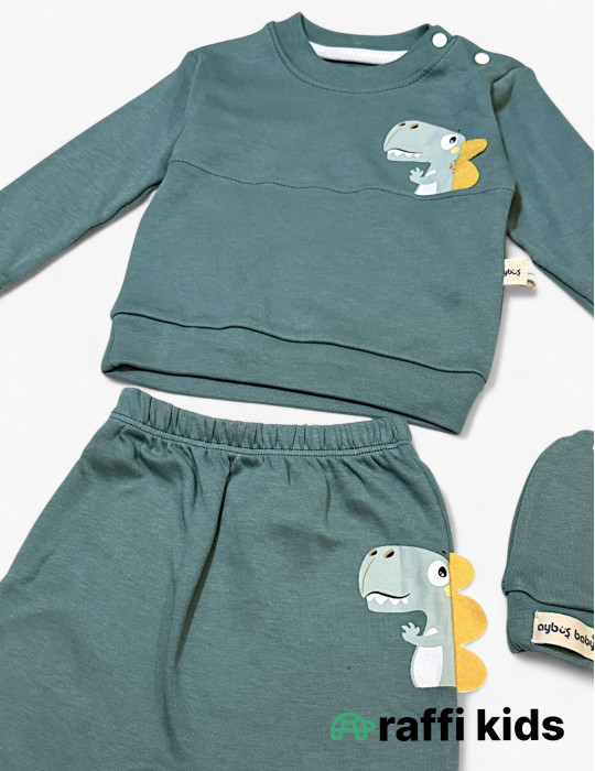 Dinozavr 2-li dəst - türkiyə istehsalı pambıq uşaq geyimi|Raffikids