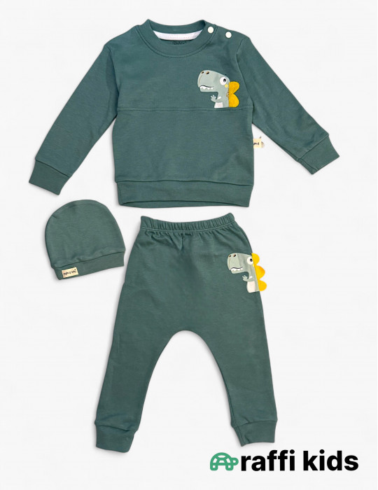 Dinozavr 2-li dəst - türkiyə istehsalı pambıq uşaq geyimi|Raffikids
