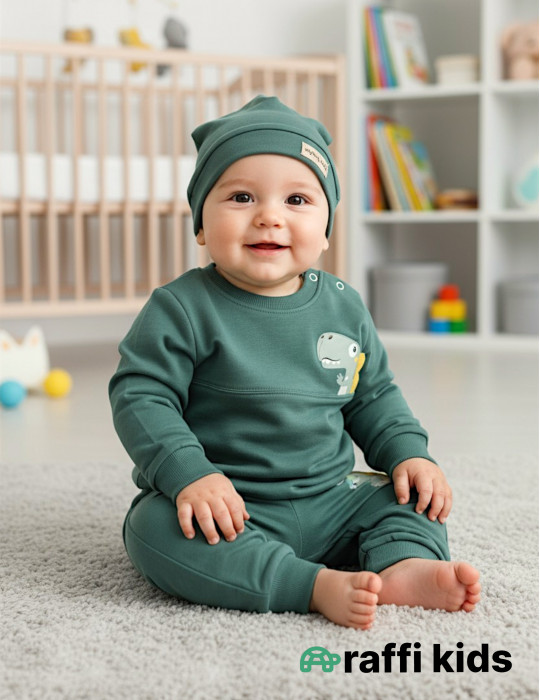 Dinozavr 2-li dəst - türkiyə istehsalı pambıq uşaq geyimi|Raffikids