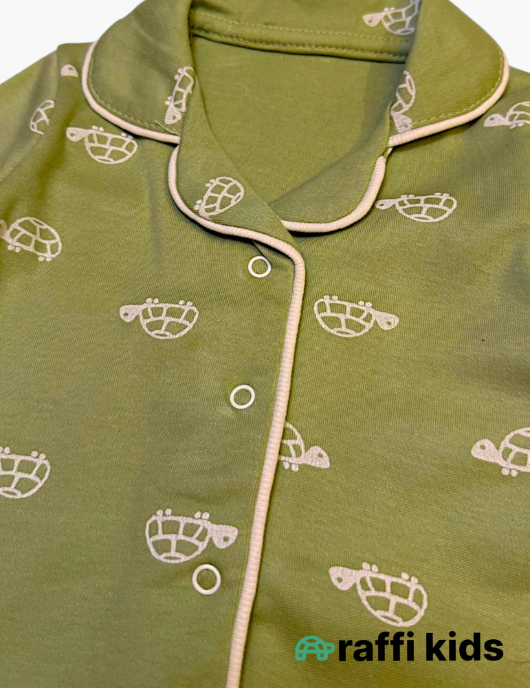 Müdrük tısbağa 2-li dəst - türkiyə istehsalı pambıq uşaq geyimi|Raffikids