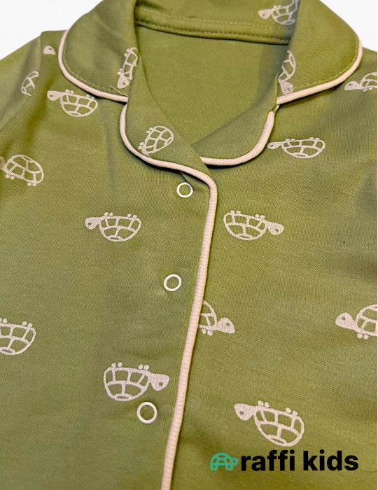 Müdrük tısbağa 2-li dəst - türkiyə istehsalı pambıq uşaq geyimi|Raffikids