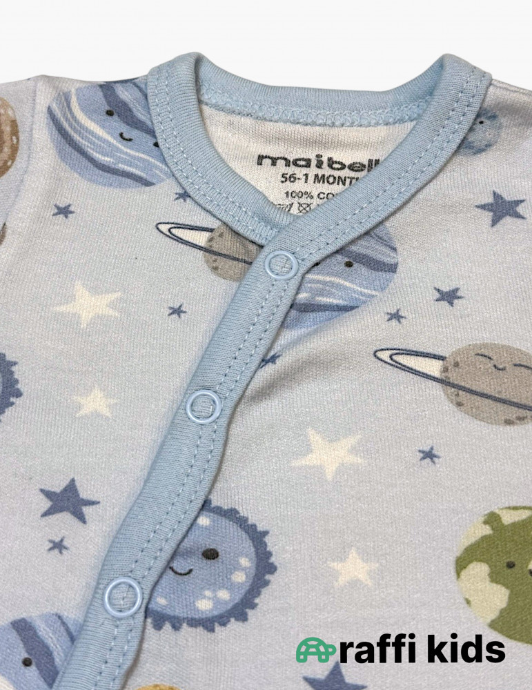 Planetler özündən əlcəkli ayaqı bağlı tulum-türkiyə istehsalı pambıq uşaq geyimi|Raffikids