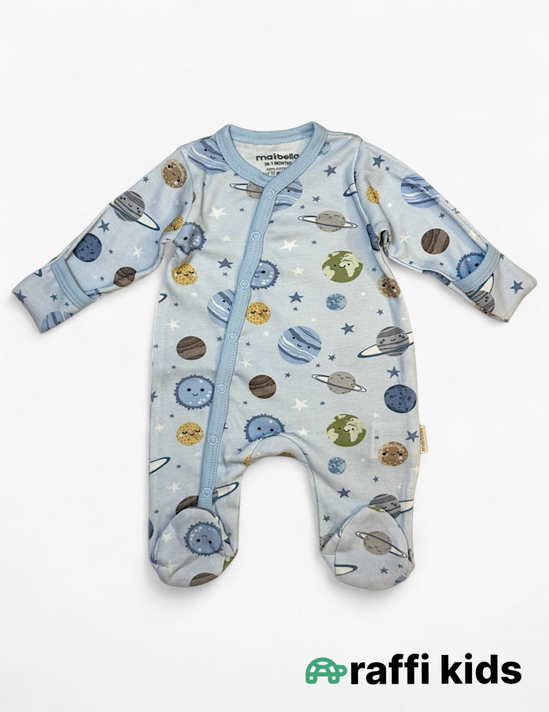 Planetler özündən əlcəkli ayaqı bağlı tulum-türkiyə istehsalı pambıq uşaq geyimi|Raffikids