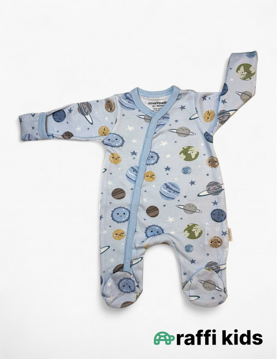 Planetler özündən əlcəkli ayaqı bağlı tulum-türkiyə istehsalı pambıq uşaq geyimi|Raffikids