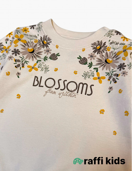 Blossoms papaqlı 2-li türkiyə istehsalı pambıq uşaq dəsti|Raffikids