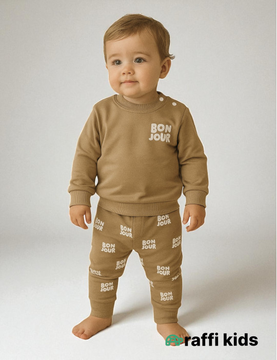 Bonjour 2-li dəst - türkiyə istehsalı pambıq uşaq geyimi|Raffikids