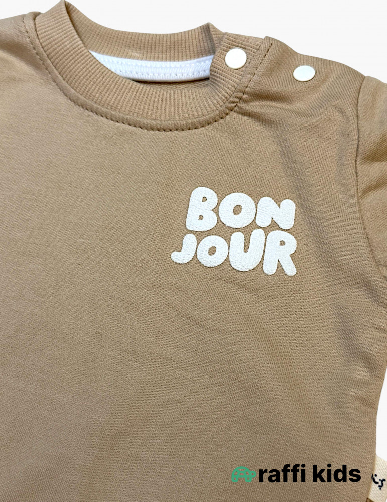 Bonjour 2-li dəst - türkiyə istehsalı pambıq uşaq geyimi|Raffikids