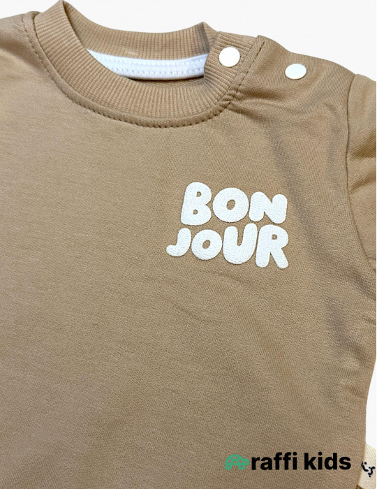 Bonjour 2-li dəst - türkiyə istehsalı pambıq uşaq geyimi|Raffikids