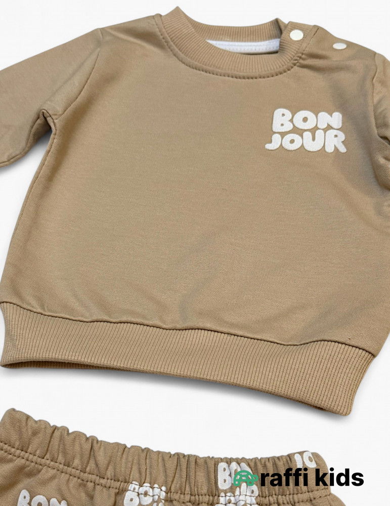 Bonjour 2-li dəst - türkiyə istehsalı pambıq uşaq geyimi|Raffikids