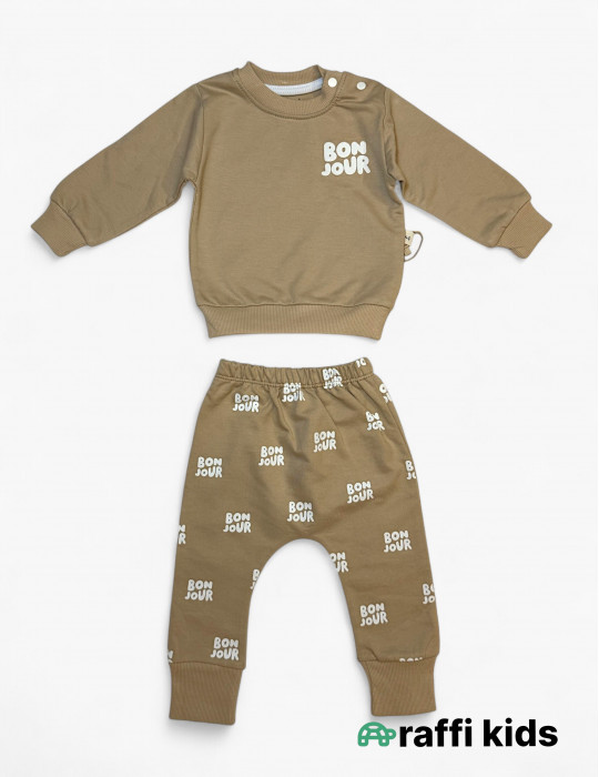 Bonjour 2-li dəst - türkiyə istehsalı pambıq uşaq geyimi|Raffikids