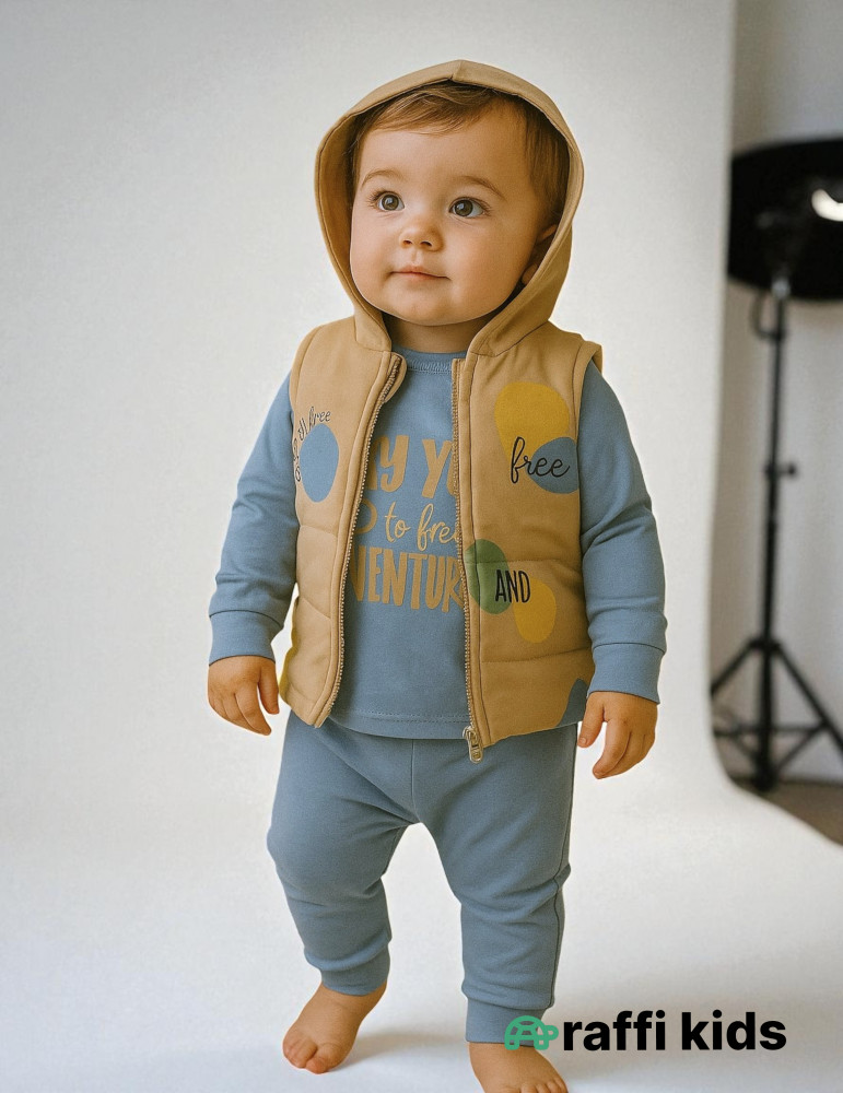 Balaca səyahətçi 3-lü balonka dəst- türkiyə istehsalı pambıq uşaq geyimi|Raffikids