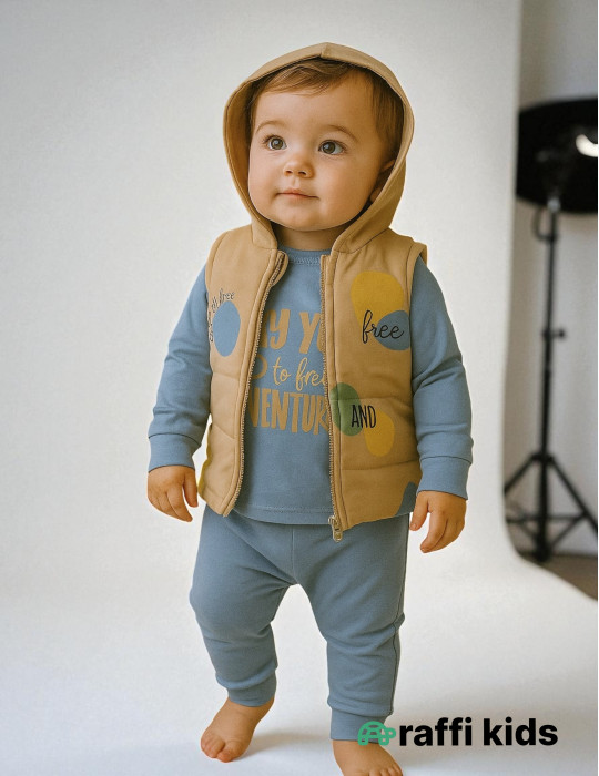 Balaca səyahətçi 3-lü balonka dəst- türkiyə istehsalı pambıq uşaq geyimi|Raffikids