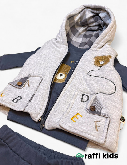 Dost olaq 3-lü dəst-türkiyə istehsalı pambıq uşaq geyimi|Raffikids