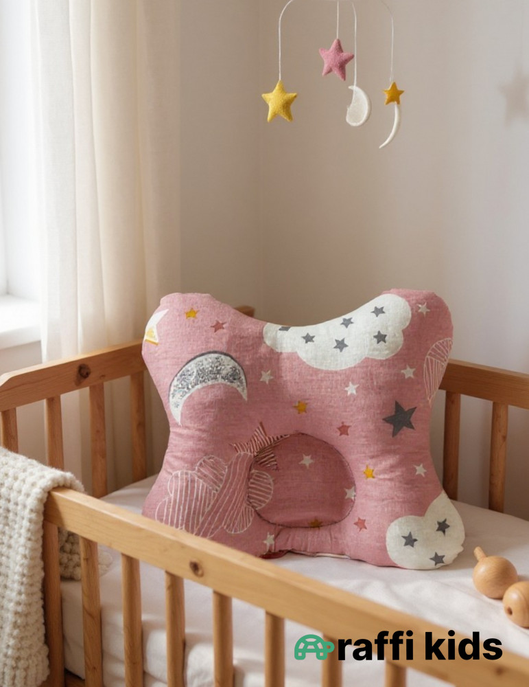Çəhrayı körpə yastığı - türkiyə istehsalı pambıq uşaq geyimi|Raffikids