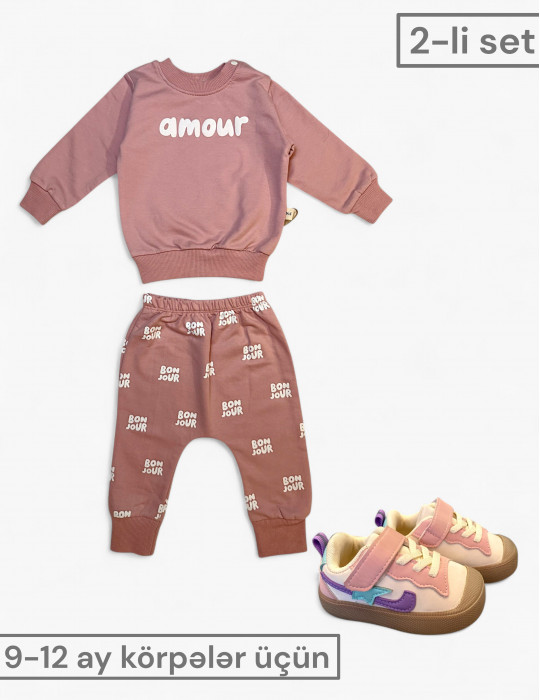 2-li dəst və ayaqqabı seti (9-12 aylıq körpələr üçün)|Raffikids