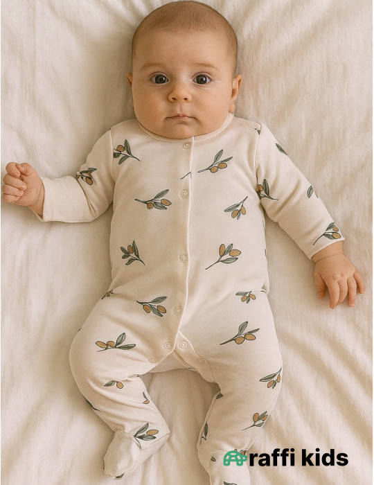 Zeytunlar ayaqı bağlı tulum-türkiyə istehsalı pambıq uşaq geyimi|Raffikids