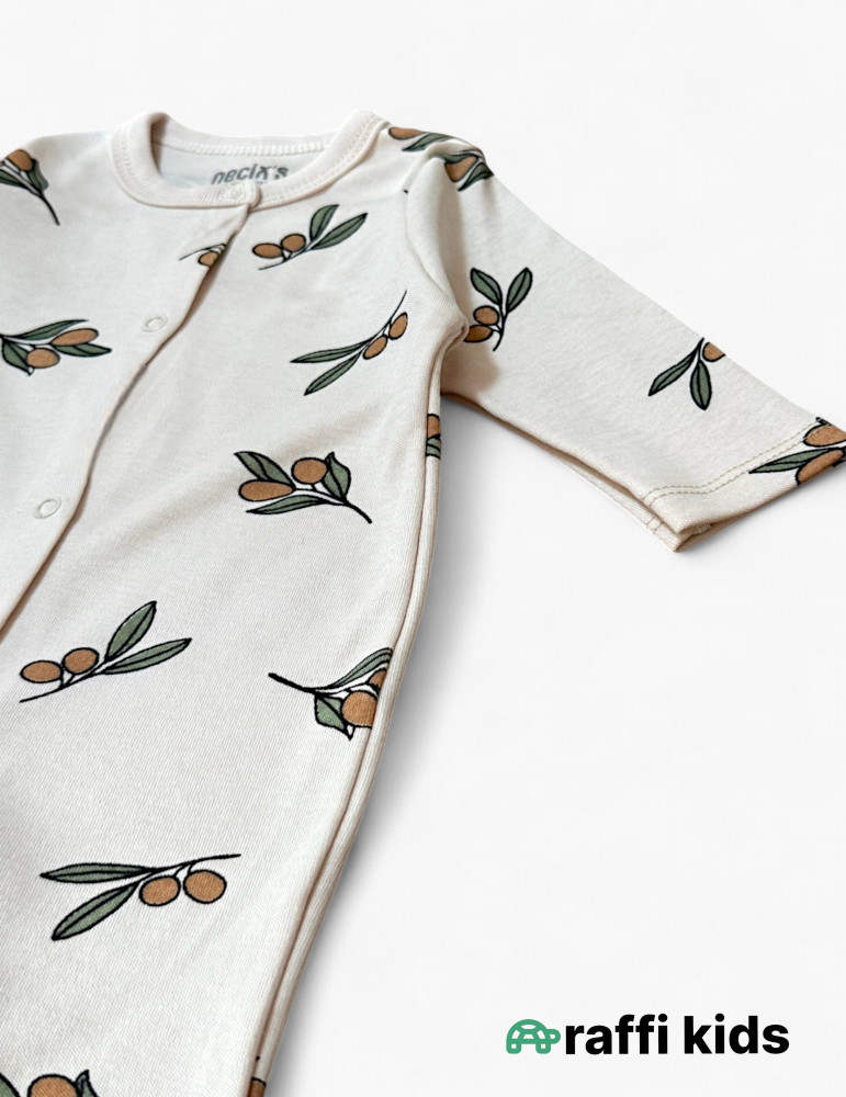 Zeytunlar ayaqı bağlı tulum-türkiyə istehsalı pambıq uşaq geyimi|Raffikids