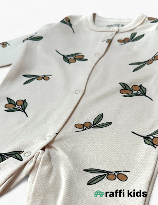 Zeytunlar ayaqı bağlı tulum-türkiyə istehsalı pambıq uşaq geyimi|Raffikids