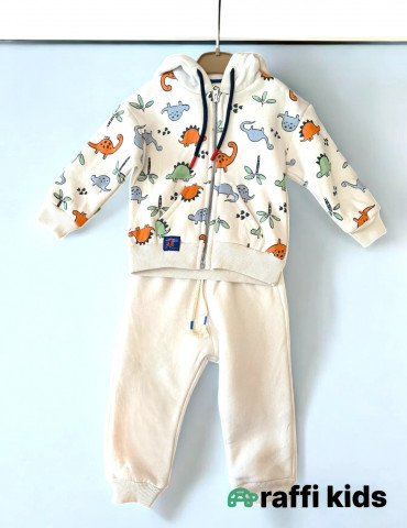 Dinosaurs hoody 2-li dəst -türkiyə istehsalı pambıq uşaq geyimi|Raffikids 2