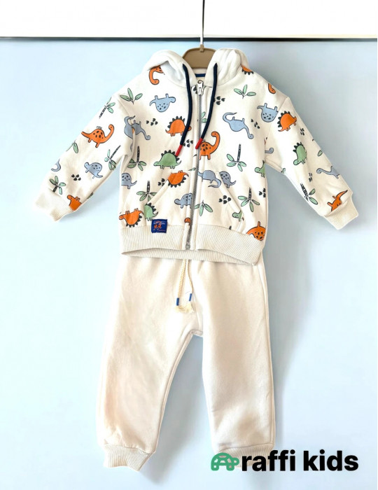 Dinosaurs hoody 2-li dəst -türkiyə istehsalı pambıq uşaq geyimi|Raffikids