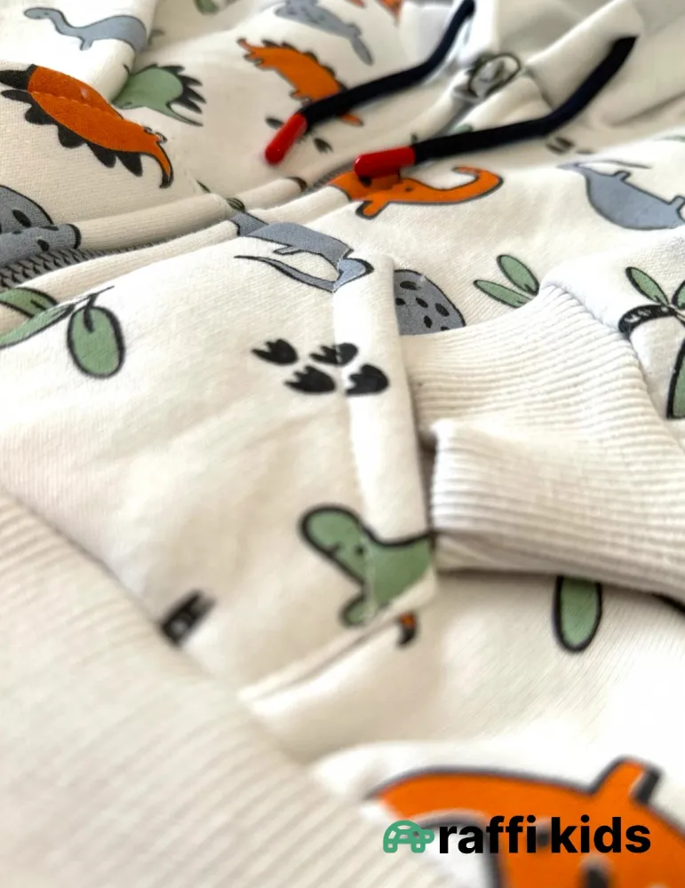 Dinosaurs hoody 2-li dəst -türkiyə istehsalı pambıq uşaq geyimi|Raffikids