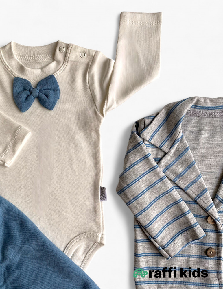 Chaplin 3-lü dəst-türkiyə istehsalı pambıq uşaq geyimi|Raffikids