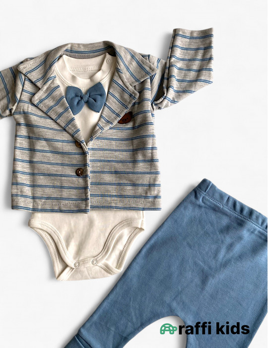 Chaplin 3-lü dəst-türkiyə istehsalı pambıq uşaq geyimi|Raffikids