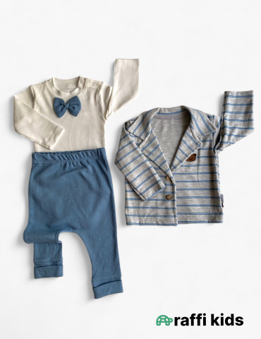 Chaplin 3-lü dəst-türkiyə istehsalı pambıq uşaq geyimi|Raffikids 2