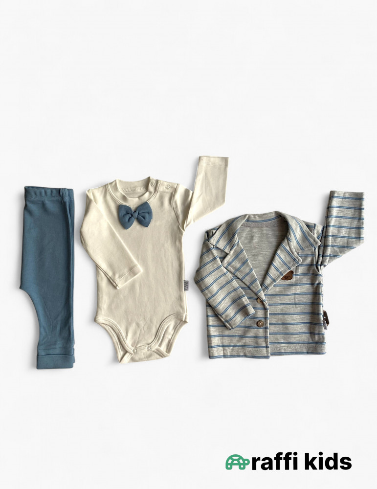 Chaplin 3-lü dəst-türkiyə istehsalı pambıq uşaq geyimi|Raffikids
