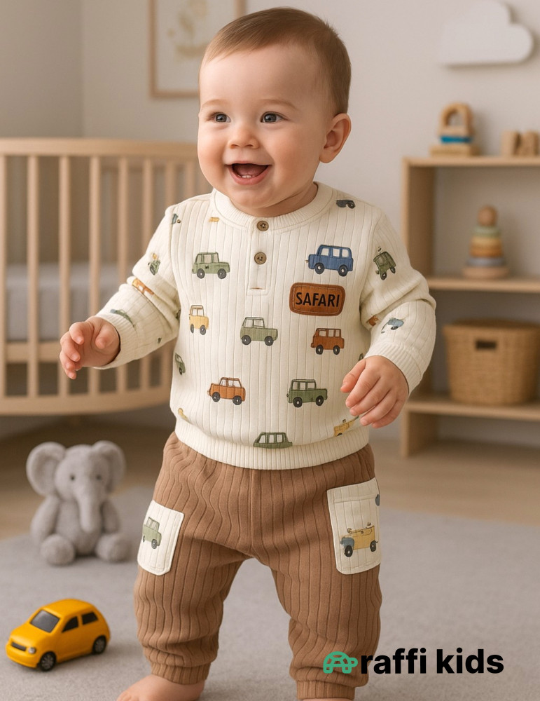 Mənim maşınlarım 2-li dəst-türkiyə istehsalı pambıq uşaq geyimi|Raffikids