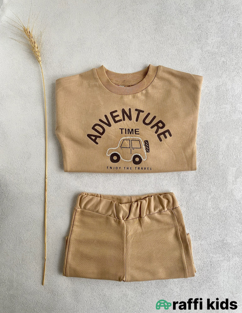 Adventure time 2-li dəst-türkiyə istehsalı pambıq uşaq geyimi|Raffikids