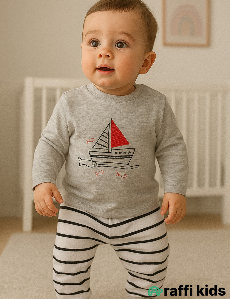 Balaca dənizçi pijama-türkiyə istehsalı pambıq uşaq geyimi|Raffikids