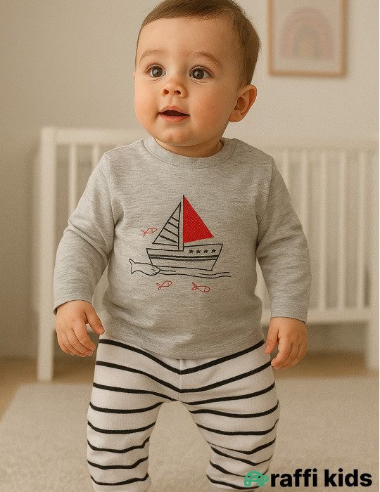 Balaca dənizçi pijama-türkiyə istehsalı pambıq uşaq geyimi|Raffikids