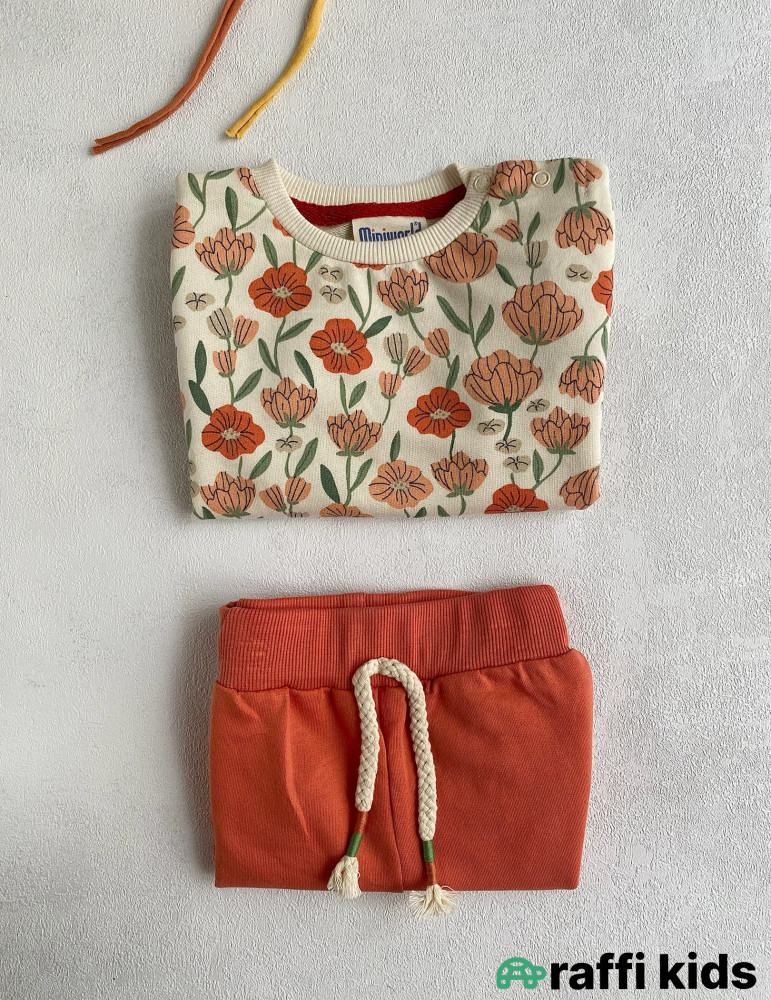Rəngarəng payız 2-li dəst-türkiyə istehsalı pambıq uşaq geyimi|Raffikids