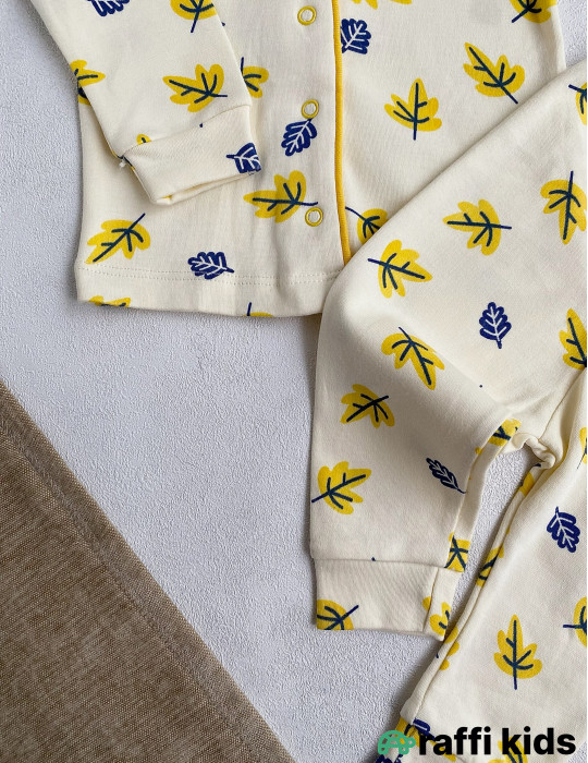 Payız yarpaqları pijama-Türkiyə istehsalı pambıq uşaq geyimi|Raffikids