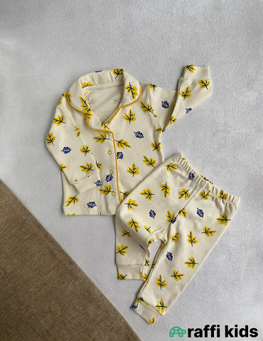 Payız yarpaqları pijama-Türkiyə istehsalı pambıq uşaq geyimi|Raffikids 2