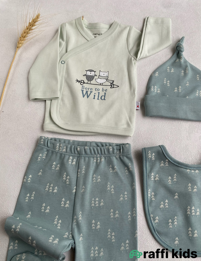 Born to be wild 5-li dəst-Türkiyə istehsalı pambıq uşaq geyimi|Raffikids